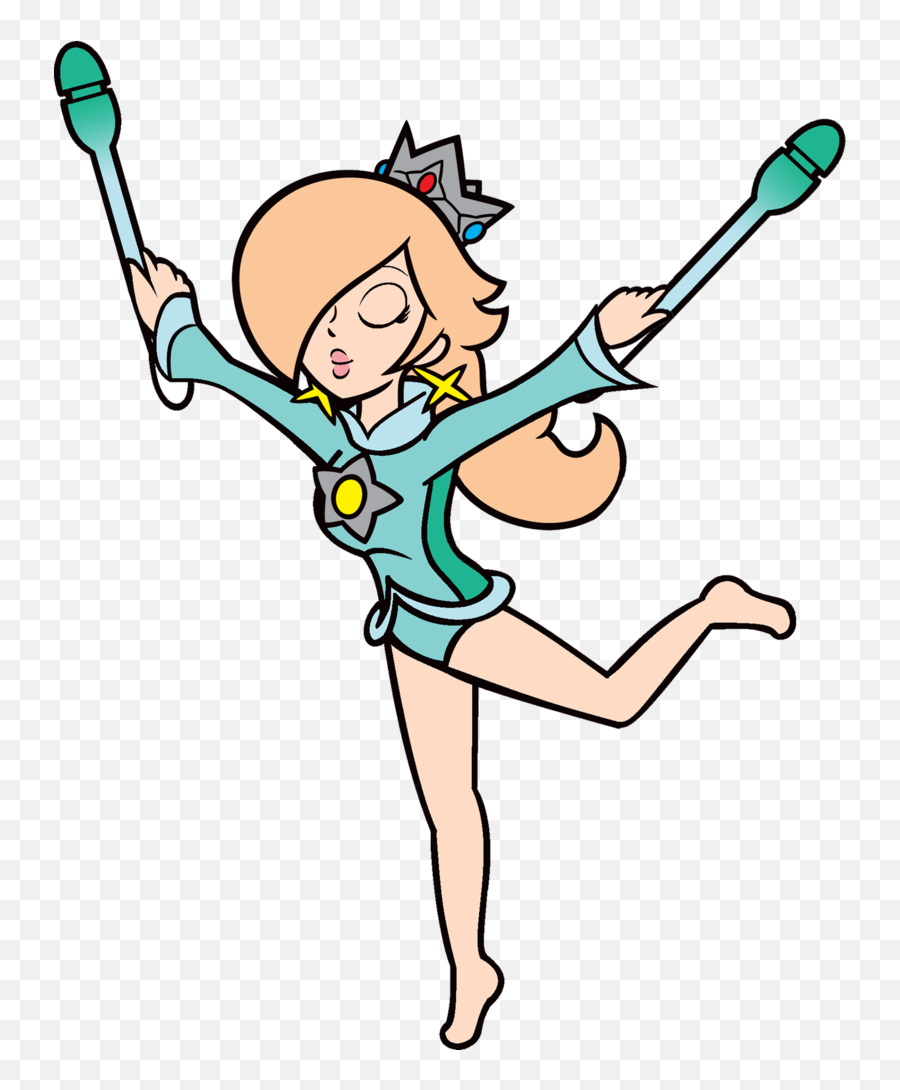 Gymnast Vector Clip Art - Princesa Peach Y Rosalina Png Emoji,Gymnast Emoji Svg