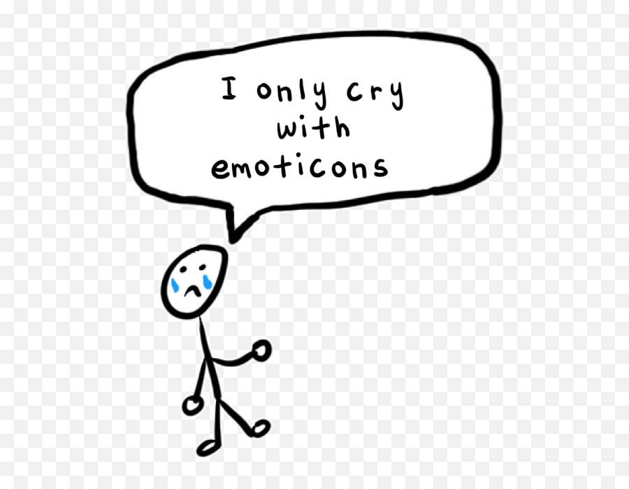 I Only Cry With Emoticons U2014 Yuvi - Dot Emoji,Crying Emoticon Text