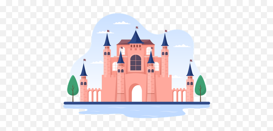 Premium Castle 3d Illustration Download In Png Obj Or Blend Emoji,Castle Emoji