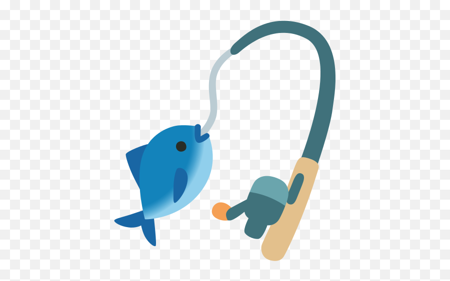 Fishing Pole Emoji,Teal Emoji
