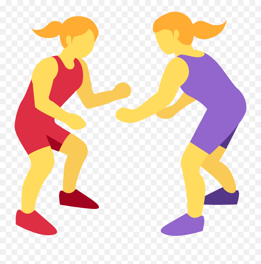 Women Wrestling Emoji Meaning With - Women Wrestling Emoji,Exercise Emoji