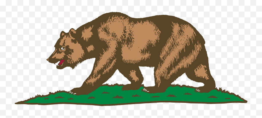 California Grizzly Bear Flag - California Flag Bear Png Emoji,California Flag Emoji