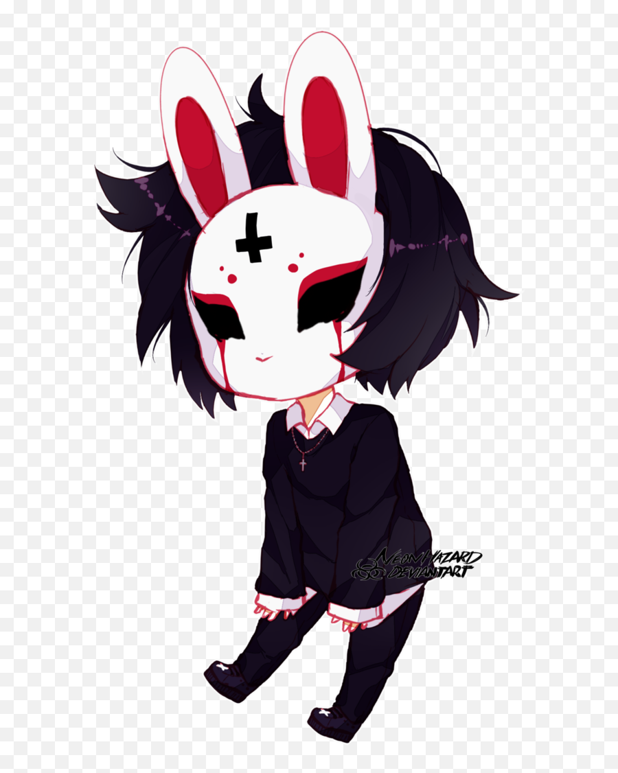15 - Anime Girl Bunny Mask Emoji,Anime Emotion Sheet