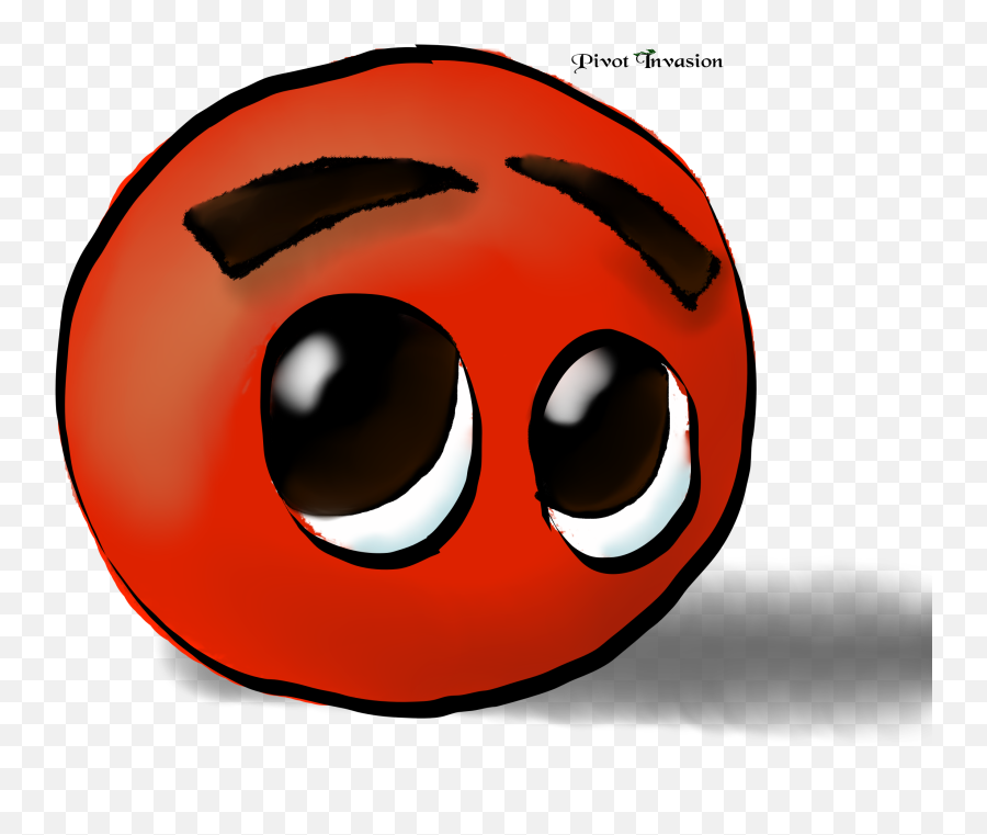 Red Ball With Eyes - Dot Emoji,Eyes Emoticon Flipped