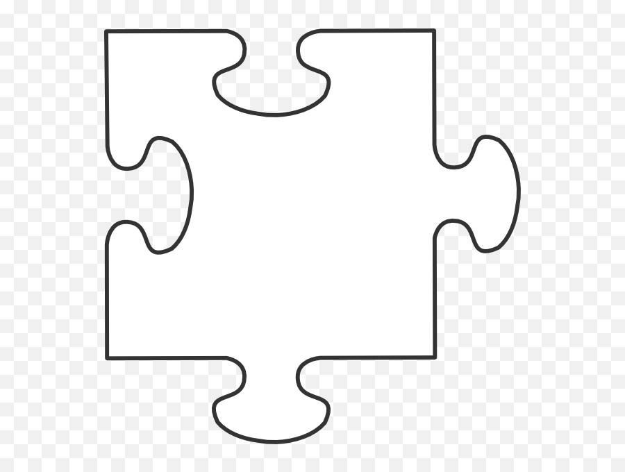 Black And White Puzzle - Cut Out Printable Blank Puzzle Piece Template Emoji,Autism Puzzle Piece Emoticon