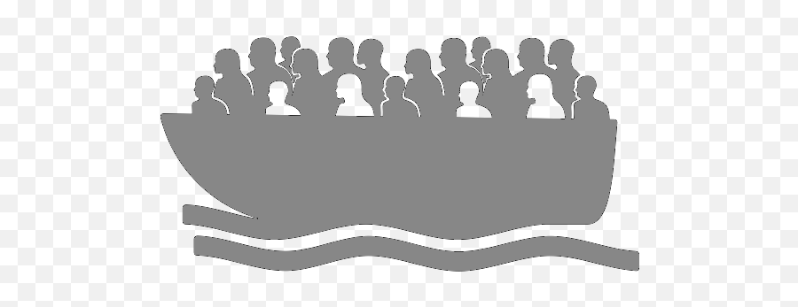 Asylum Seekers In Australia - Crowdvoiceorg Boat With Refugees Clipart Black And White Emoji,Shen Bottling Emotions Comic