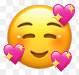 Emoji Iphone Smiley Sticker - Face In Love Emoji,Smiley Emoji Iphone