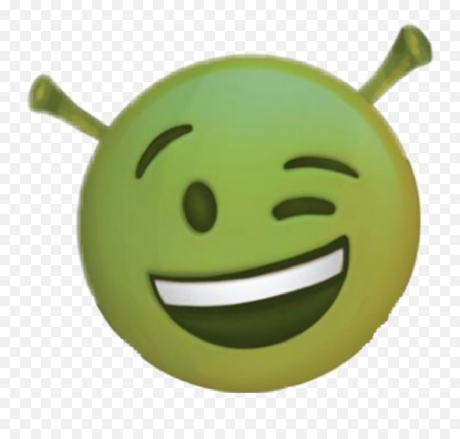 Emoji Shrek Green Carton Sticker - Happy,Ears Emoji