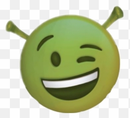 Emoji Shrek Green Carton Sticker - Happy,Ears Emoji
