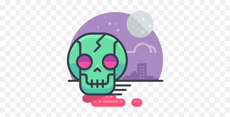 Halloween Scary Skeleton Skull Spooky Zombie Icon - Free Halloween Flat Icon Emoji,Spooky Scary Skeletons Emoticon