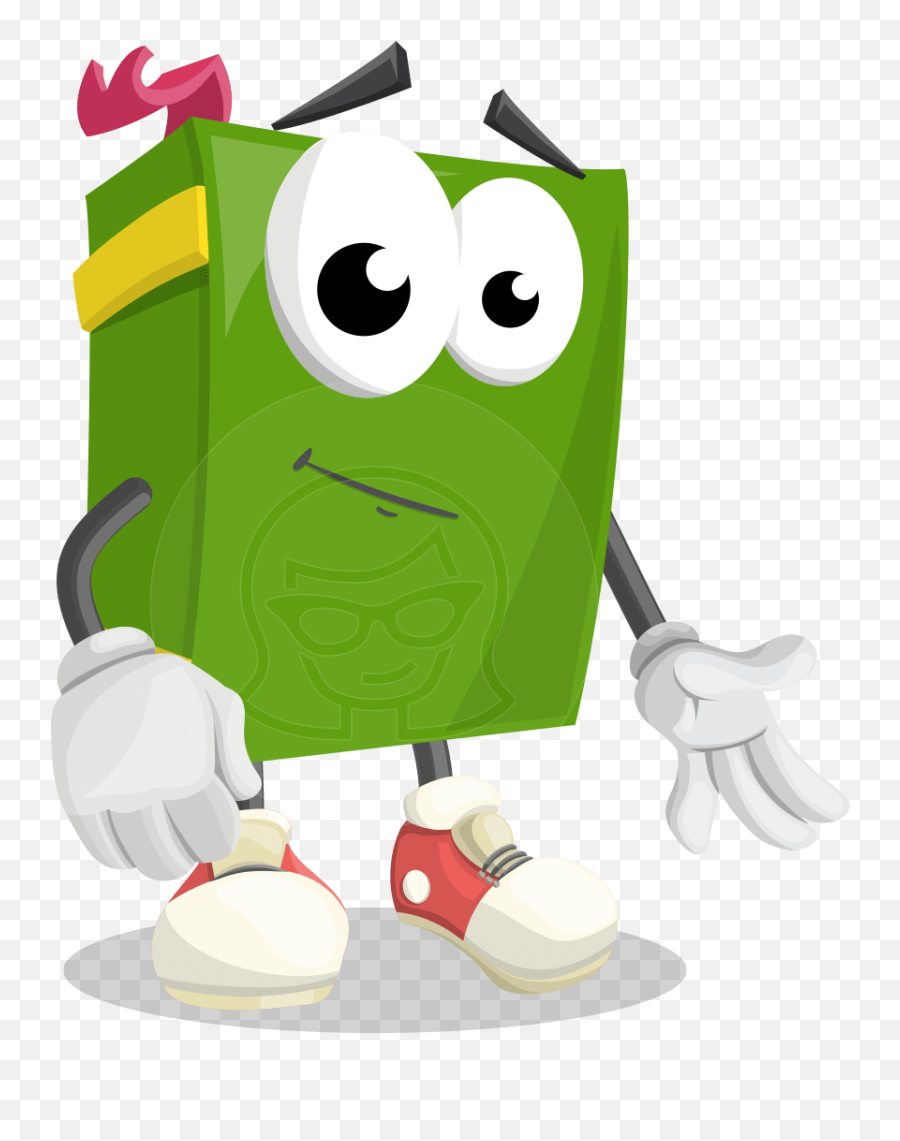School Book Cartoon Vector Character - Book Vector Cartoon Character Emoji,Cartoon Face With Emotions Template