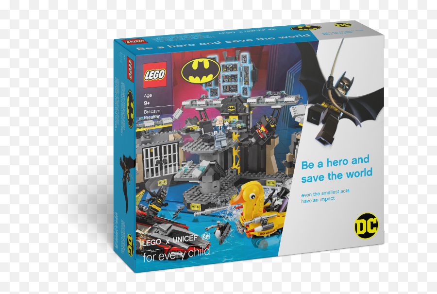 Lego X Unicef Be A Hero And Save The World We Help - Lego Batman Movie Set Emoji,Lego Face Emotions