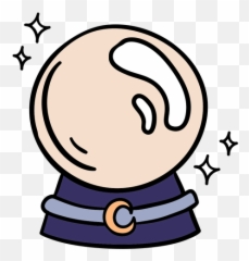 Magic Crystal Ball Hand Drawn - Transparent Png U0026 Svg Dibujo Bola Magica Emoji,Crystal Ball Emoticon