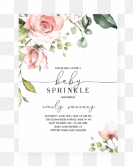 Blush Floral Baby Sprinkle Invitation - Bridal Shower By Mail Emoji,Childrens Book Emoji Pictionary Baby
