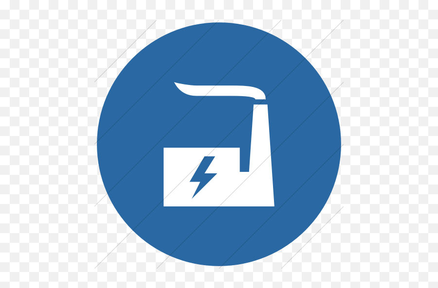 Iconsetc Flat Circle White On Blue Iconathon Power Plant Icon - Vertical Emoji,Steam Emoticons For Usernames