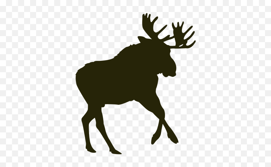 Hunting Moose Right Facing Running - Transparent Png U0026 Svg Caribou Emoji,Moose Emoji