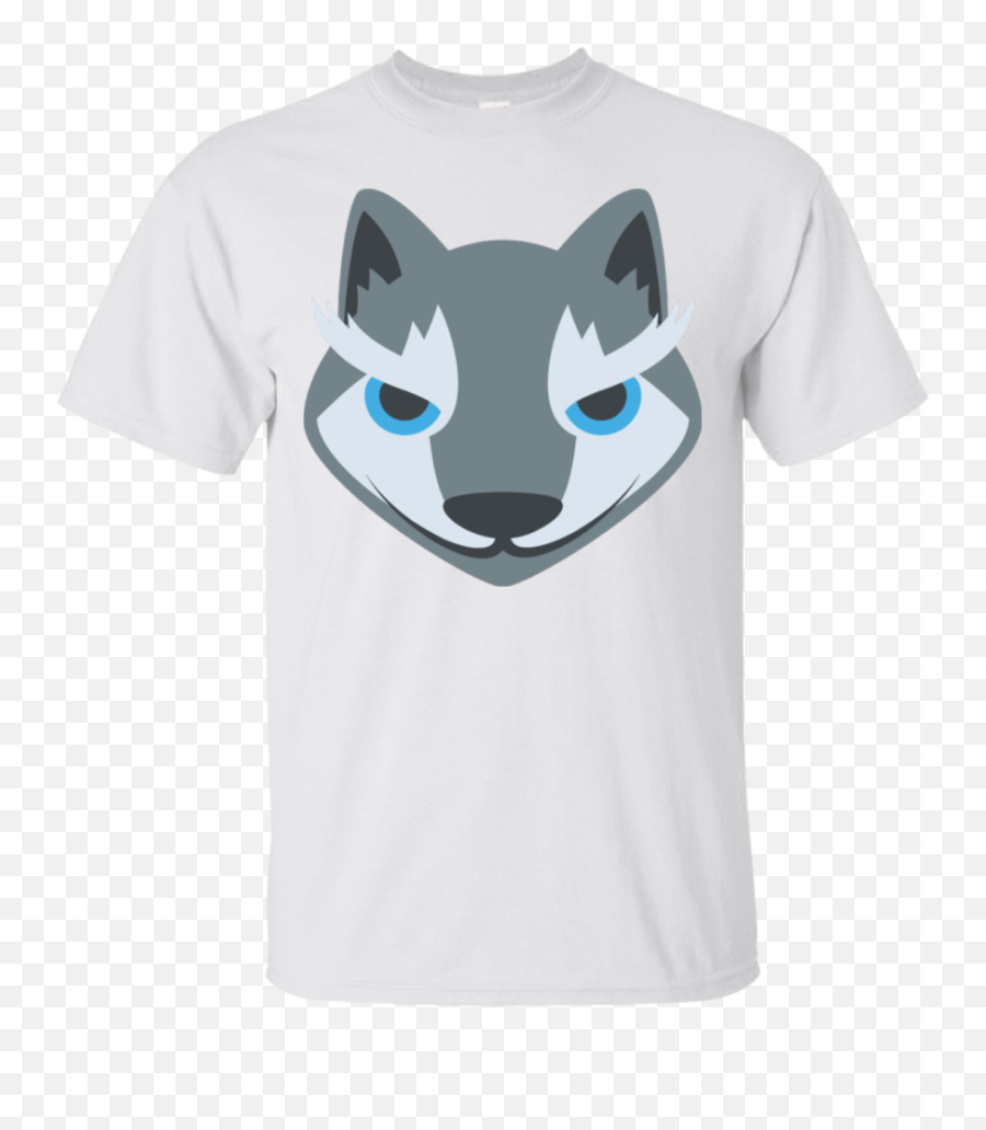 Download Hd Wolf Face Emoji T - Shirt Wolf Emoji Png,Fox Emoticon Png