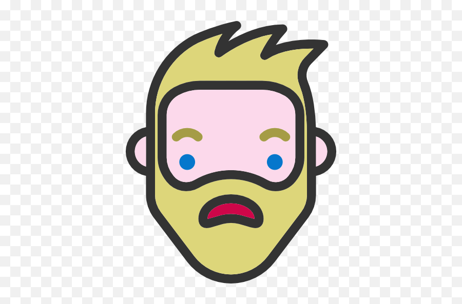 Sad Faces Feelings Beard Hipster Icon - Icon Emoji,Hipster Emoticons