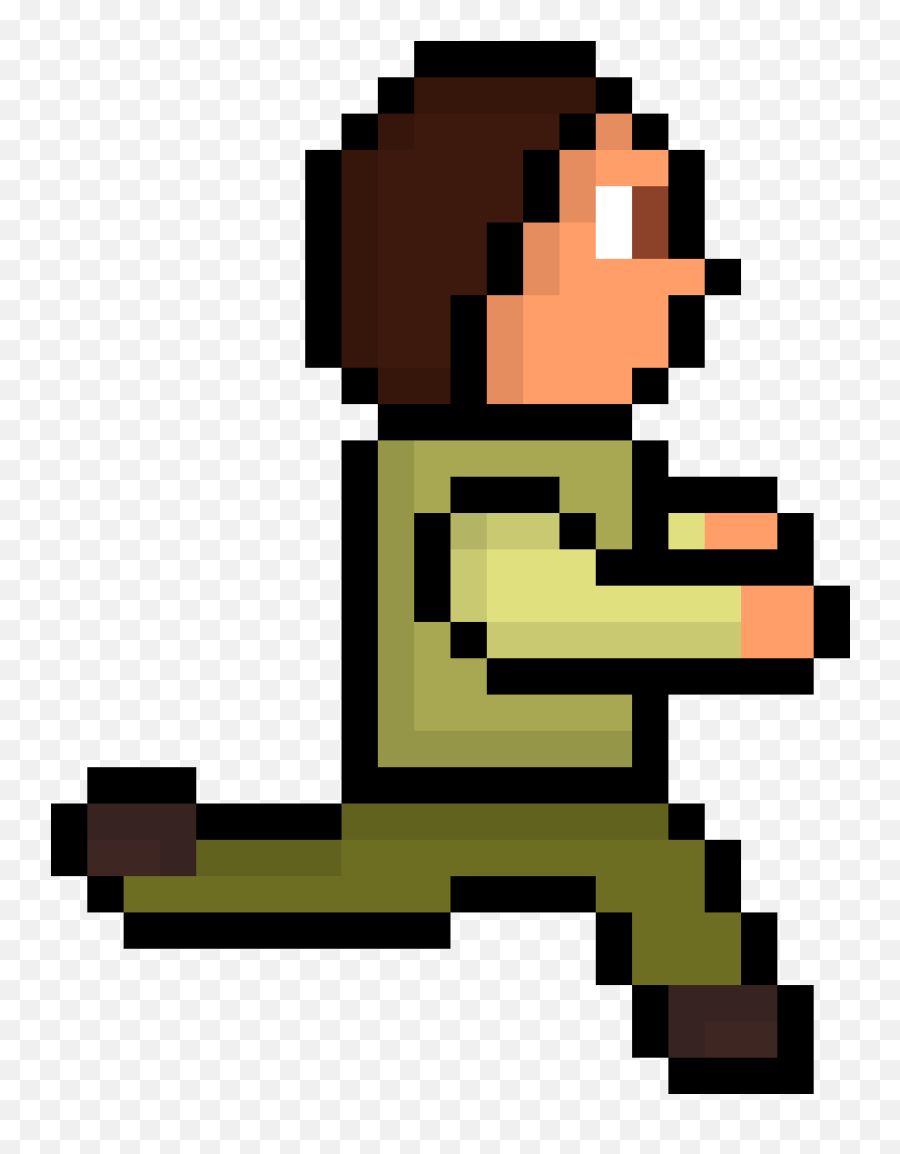 Running Man - Pixel Art Champignon Mario Clipart Full Size Emoji,Man Running Animated Emoticon
