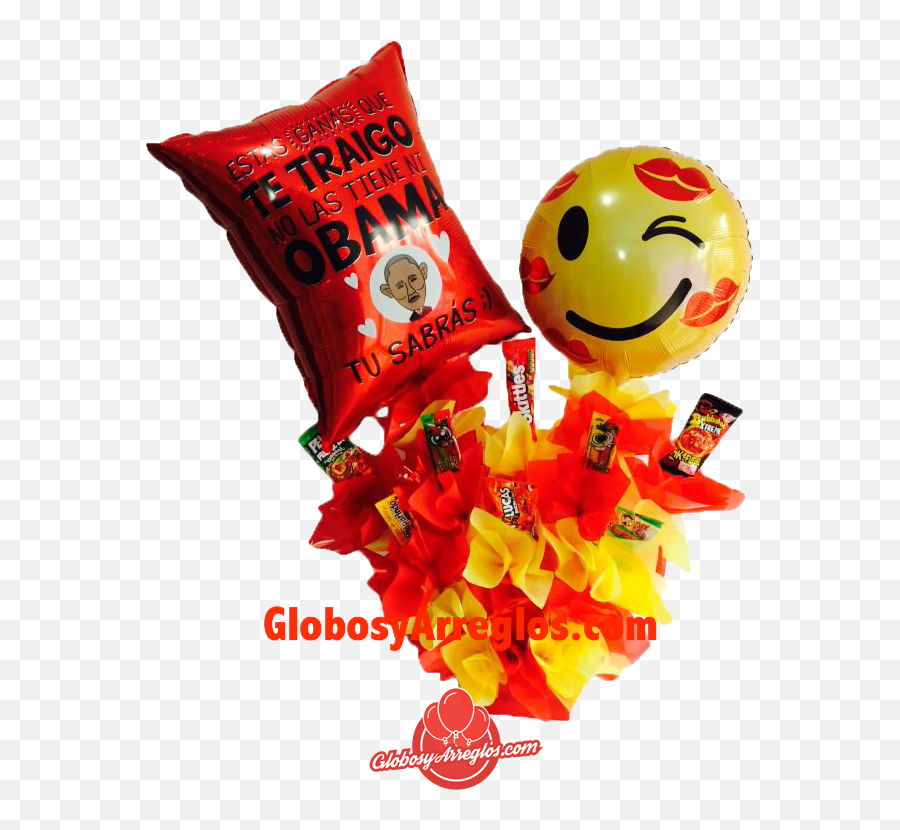 Regalo Globos Emoticon Besos Globos Manualidades Globos - Happy Emoji,Emoticon De Beso