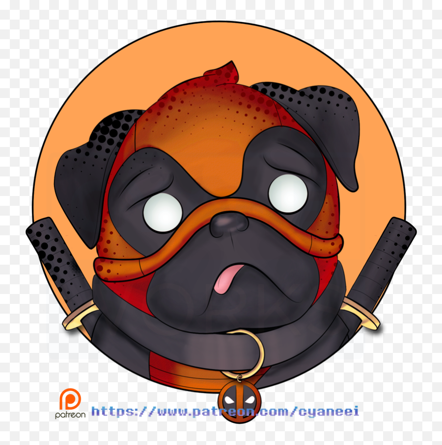 Pug Pool - Commission Clipart Full Size Clipart 2862414 Collar Emoji,Emoji Slumber Party