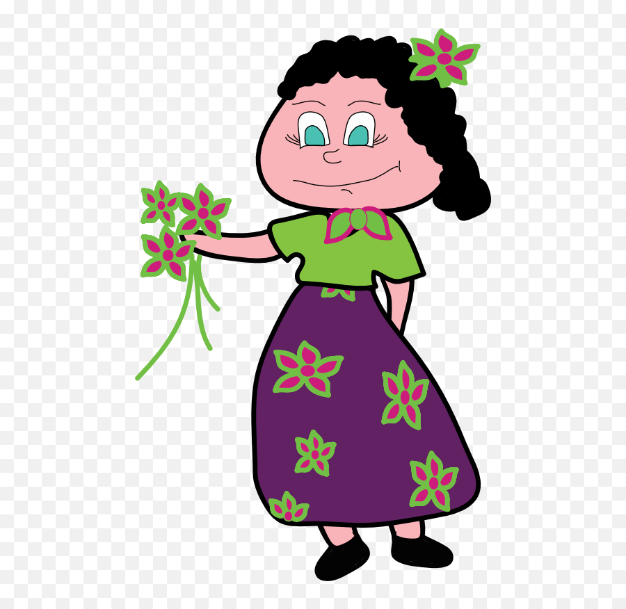 Smiley Woman Flower Clipart I2clipart - Royalty Free Emoji,Flower Emoticons