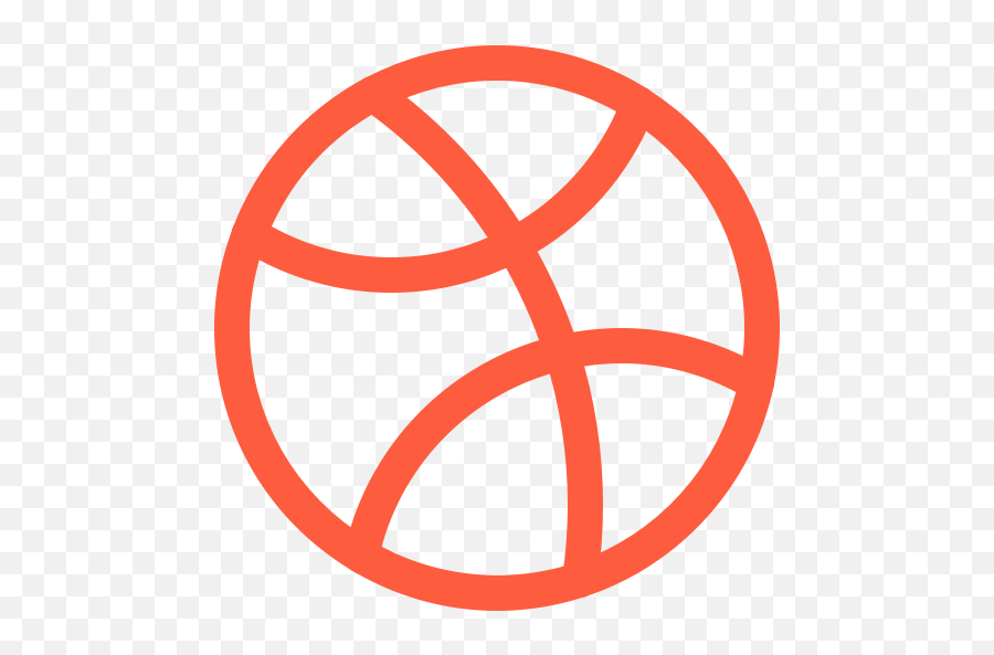 Ball Basketball Dribbble Game Logo Sport Icon - Free Vertical Emoji,Basketball Emoji Messenger