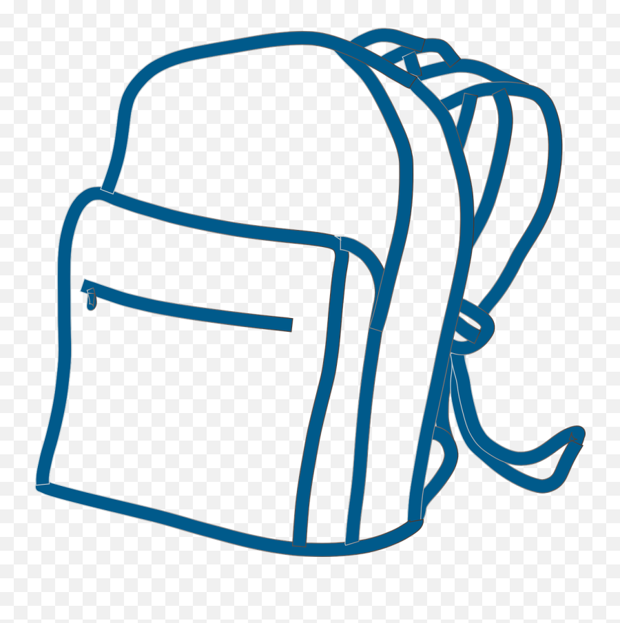 Clipart Backpack School Supply Clipart - Blue Backpack Clipart Emoji,Emoji Backpacks For School