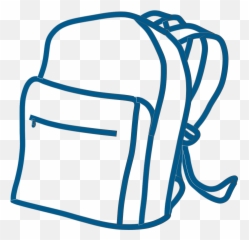 Clipart Backpack School Supply Clipart - Blue Backpack Clipart Emoji,Emoji Backpacks For School