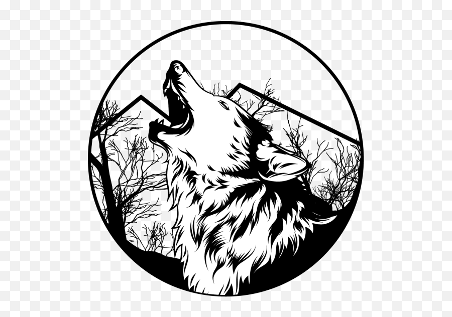 Wolf Illustration - Vector Wolf Logo Png Emoji,Howling Emoji