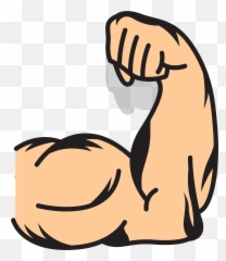 Muscle Clipart Arm Logo Muscle Arm - Cartoon Muscle Arm Transparent Emoji,Strong Arm Emoji