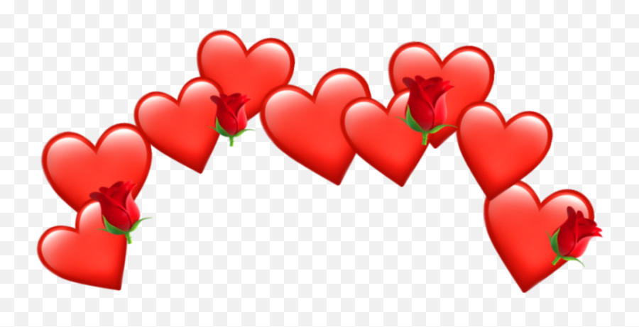 Download Hd Crown Heart Tumblr Emoji - Red Heart Emoji Crown,Crown Emoji