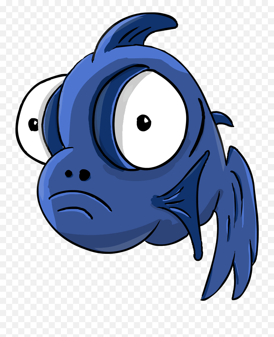 Sad Fish Clipart Free Download Transparent Png Creazilla - Cartoon Fish With Big Eyes Emoji,Sad Panda Emoji