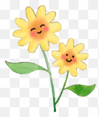 Cute Cartoon Characters Funny Aesthetic Profile Pictures - Floral Emoji,Yello Emojis