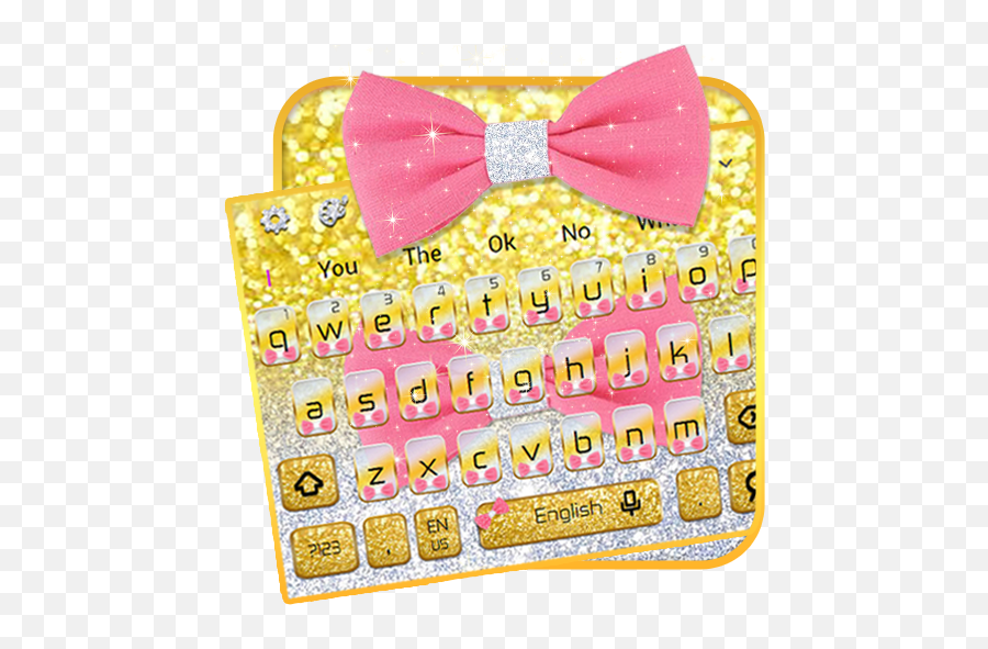Glitter Pink Bow Keyboard Theme - Aplikacionet Në Google Play Bow Emoji,Bowing Emoji