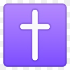 Easter Purple Cross Violet For Easter Day For Easter - 720x720 Emoji Whatsapp Cruz,Cross Emoji