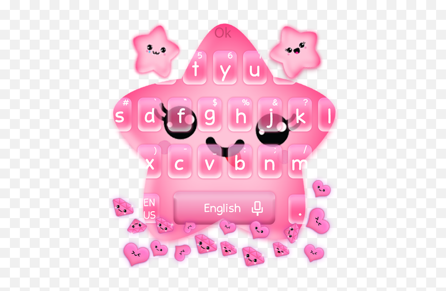 Pink Cute Glitter Cartoon Star Gravity Keyboard Google - Download Keyboard Apkpure Pink Cute Star Glitter Cartoon Keyboard Theme Emoji,Emojis Glitter