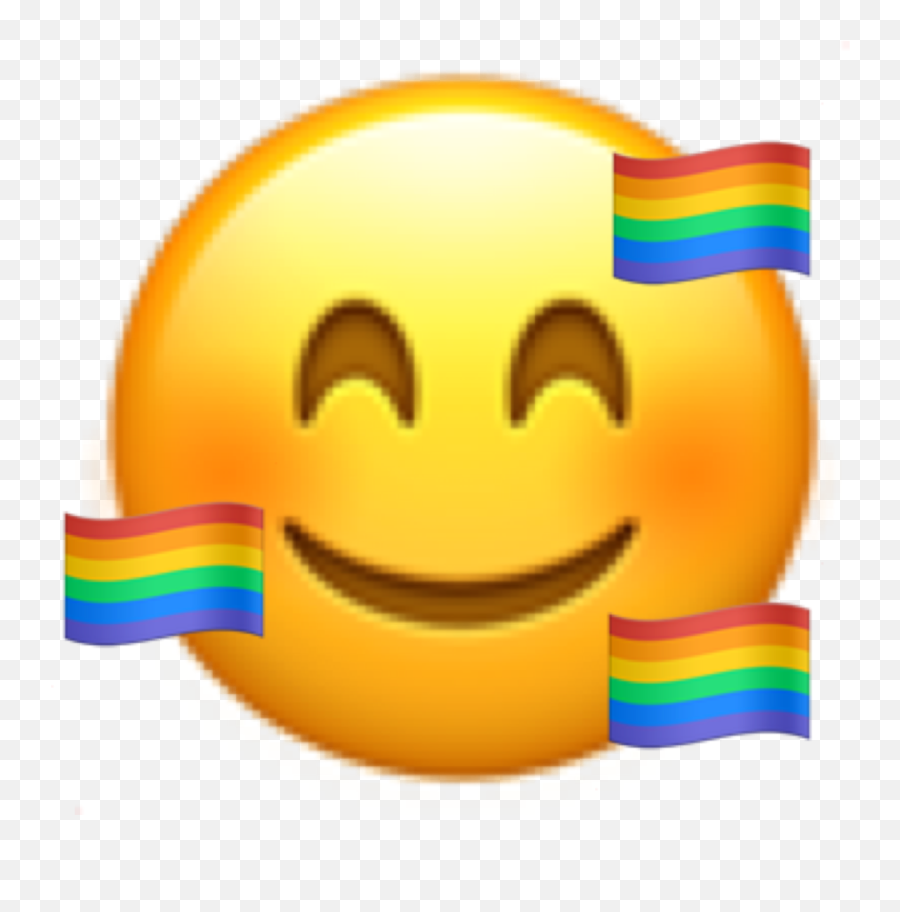 Yellow Sticker Pride Smile Lgbtq - Happy Emoji,Emoticon Of Pride