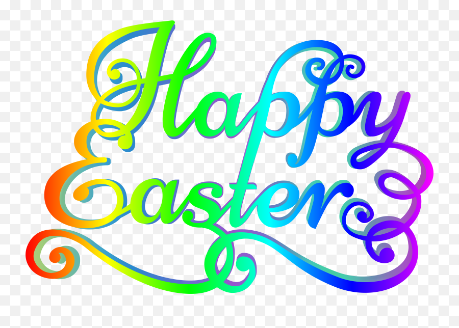 Download Rainbow Easter Transparent - Happy Easter Clip Art Transparent Background Emoji,Free Happy Easter Emoticon