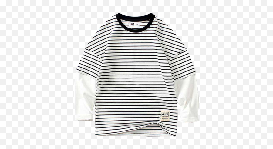 T Shirt For Boys Striped Kids Tops For - Long Sleeve Emoji,Biys Graphic Emoji Long Sleeves