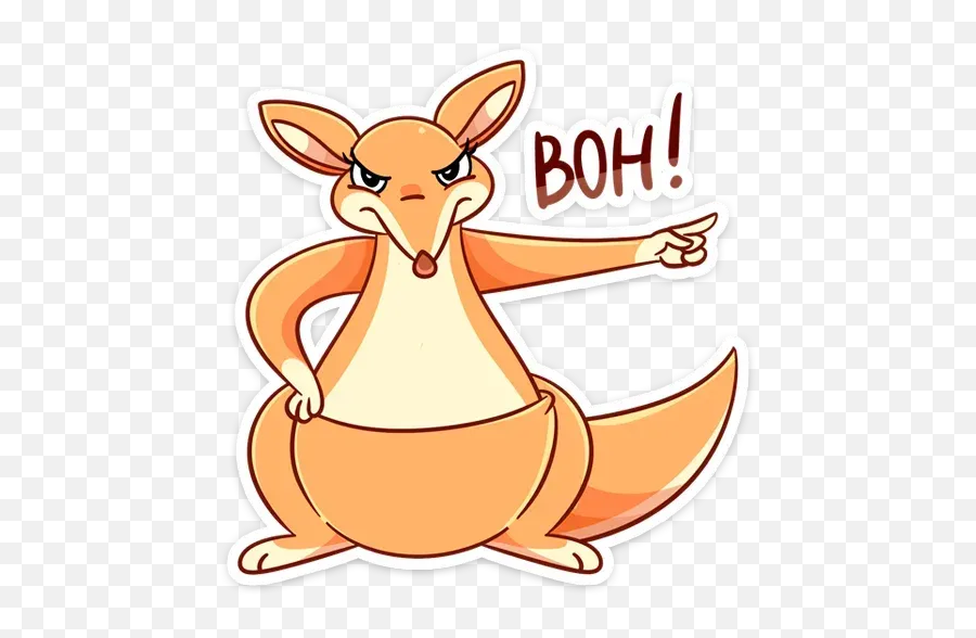 Kangaroo Whatsapp Stickers - Stickers Cloud Happy Emoji,Kangaroo Emoticon