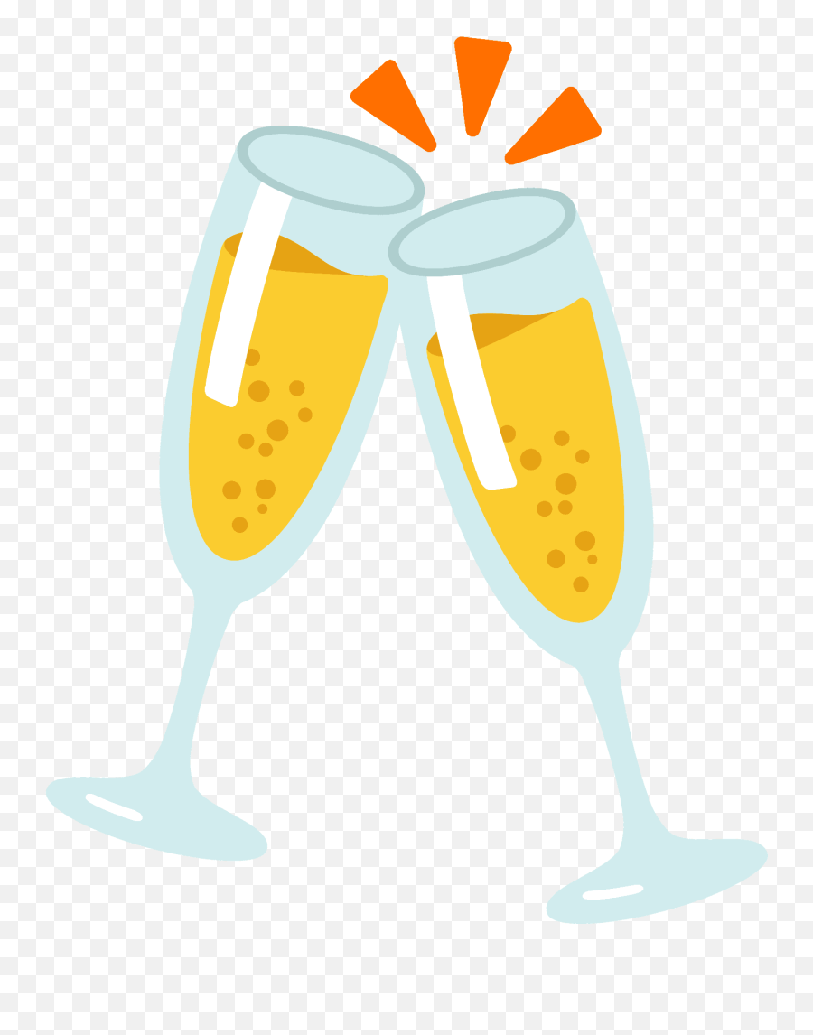 Clinking Glasses Emoji Clipart - Wine Glass Emoji Clip Art,Coek Emoji