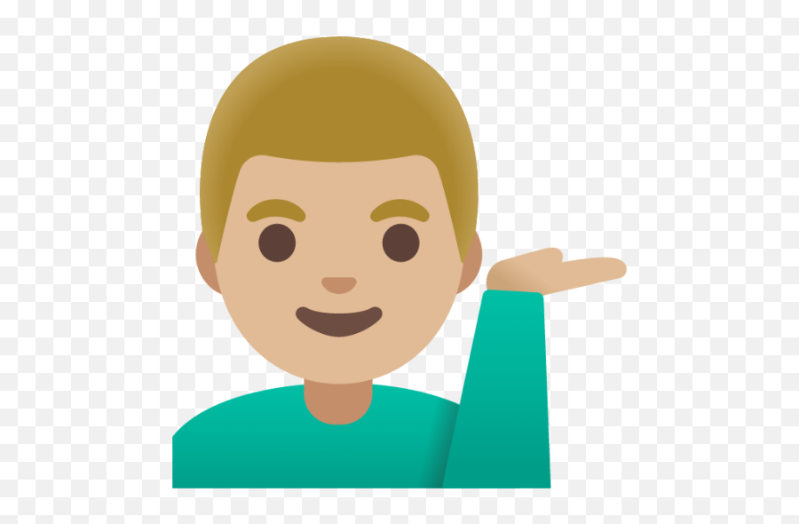 Man Tipping Hand Medium - Light Skin Tone Emoji Download Emoji,Hand Emojis On Facebook