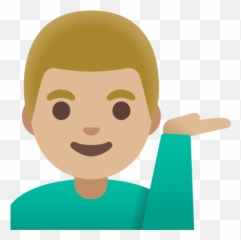 Man Tipping Hand Medium - Light Skin Tone Emoji Download Emoji,Hand Emojis On Facebook