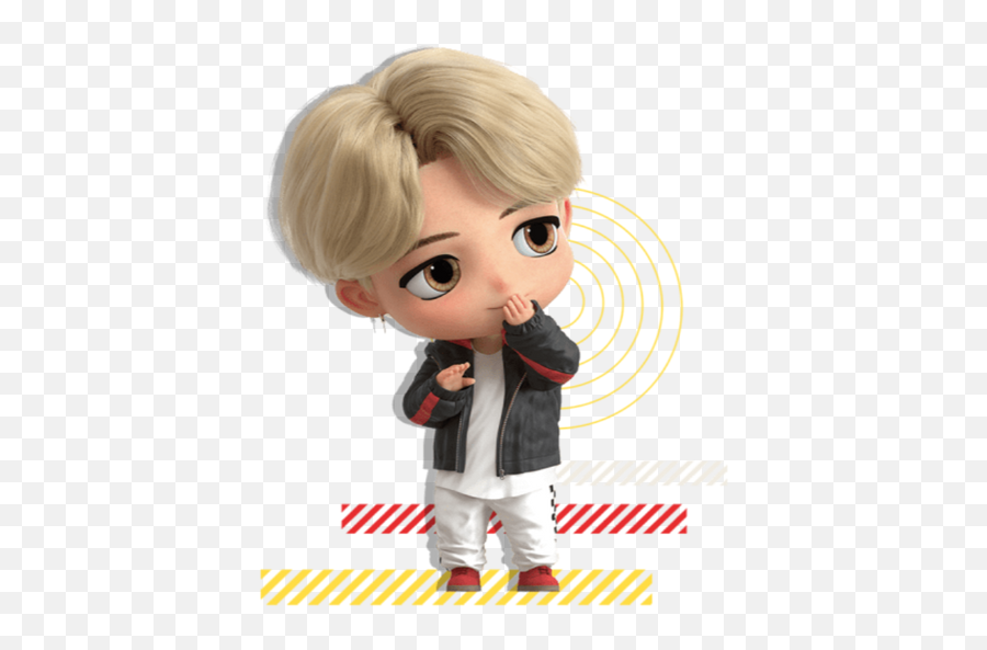 Sticker Maker - Tinytan Bts Chibi Byyessy Emoji,Bts Emoji