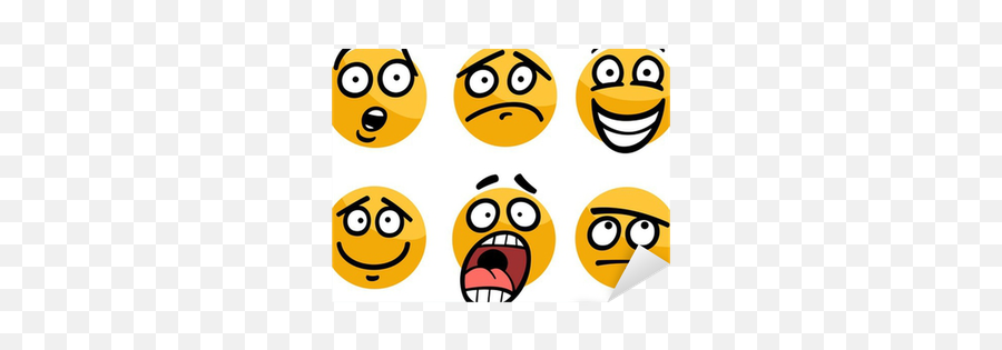 Emoticon Or Emotions Set Cartoon - Cartoon Fear Face Emoji,Qq Emoticon Package