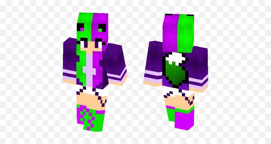 Download Purple And Green Minecraft Skin For Free Emoji,Emoticons Pc For Minecraft
