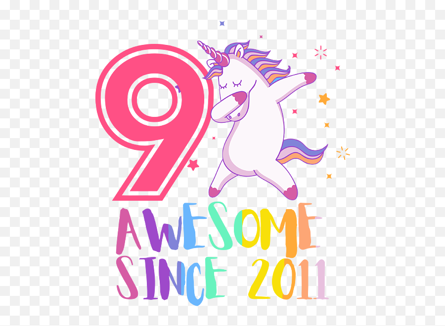 9 Years Old 9th Birthday Unicorn Dabbing Shirt Girl Party Weekender Tote Bag Emoji,Birthday Iphone Emojis