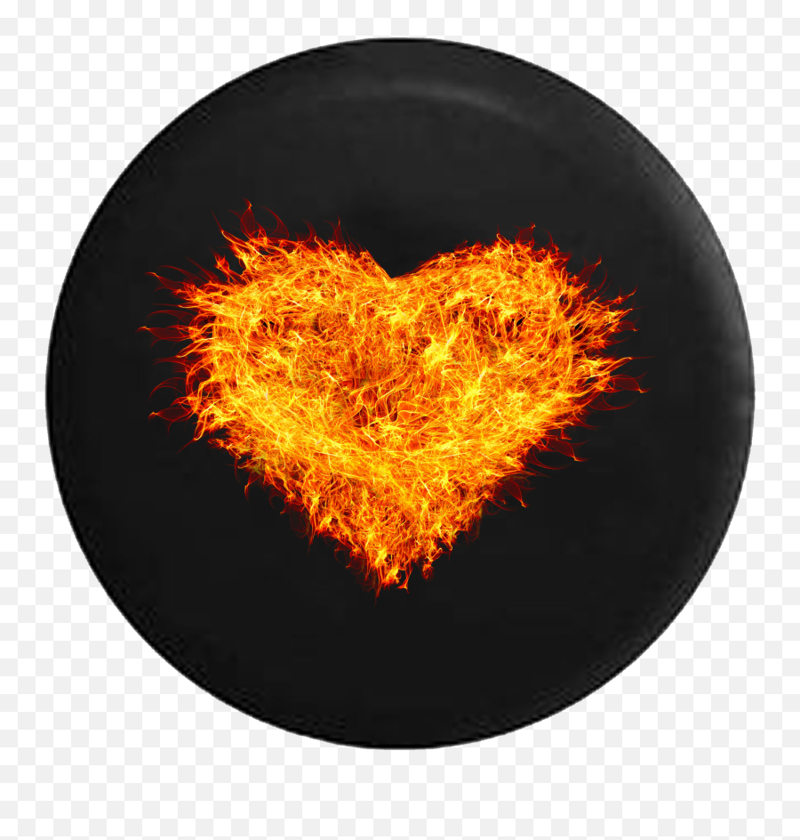 Download Burning Heart Real Fire Flames Jeep Camper Spare Emoji,Jeep Emoji
