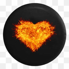 Download Burning Heart Real Fire Flames Jeep Camper Spare Emoji,Jeep Emoji